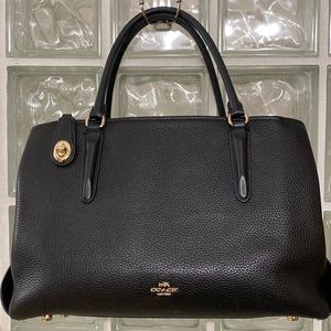 Coach Black leather satchel